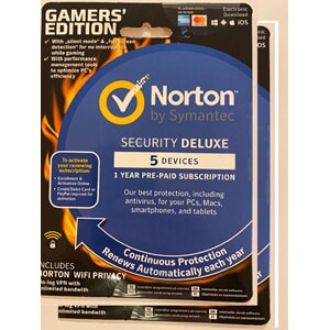 SYMANTEC Norton Security Deluxe Gamer Ed 1 år 5 enheter