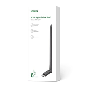 UGREEN WiFi Adapter AC650Mbps 6dBi Antenne